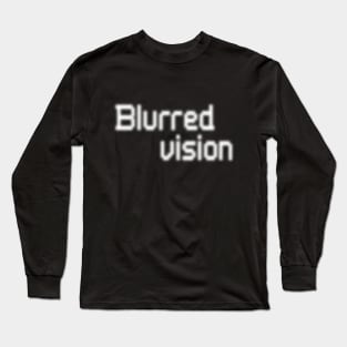 White Blurred Vision Long Sleeve T-Shirt